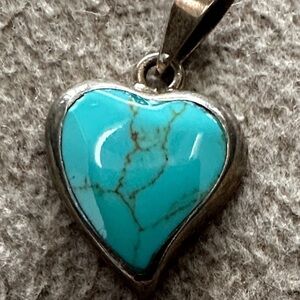 Turquoise Heart Pendant Necklace